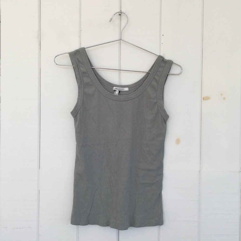sage ribbed tank